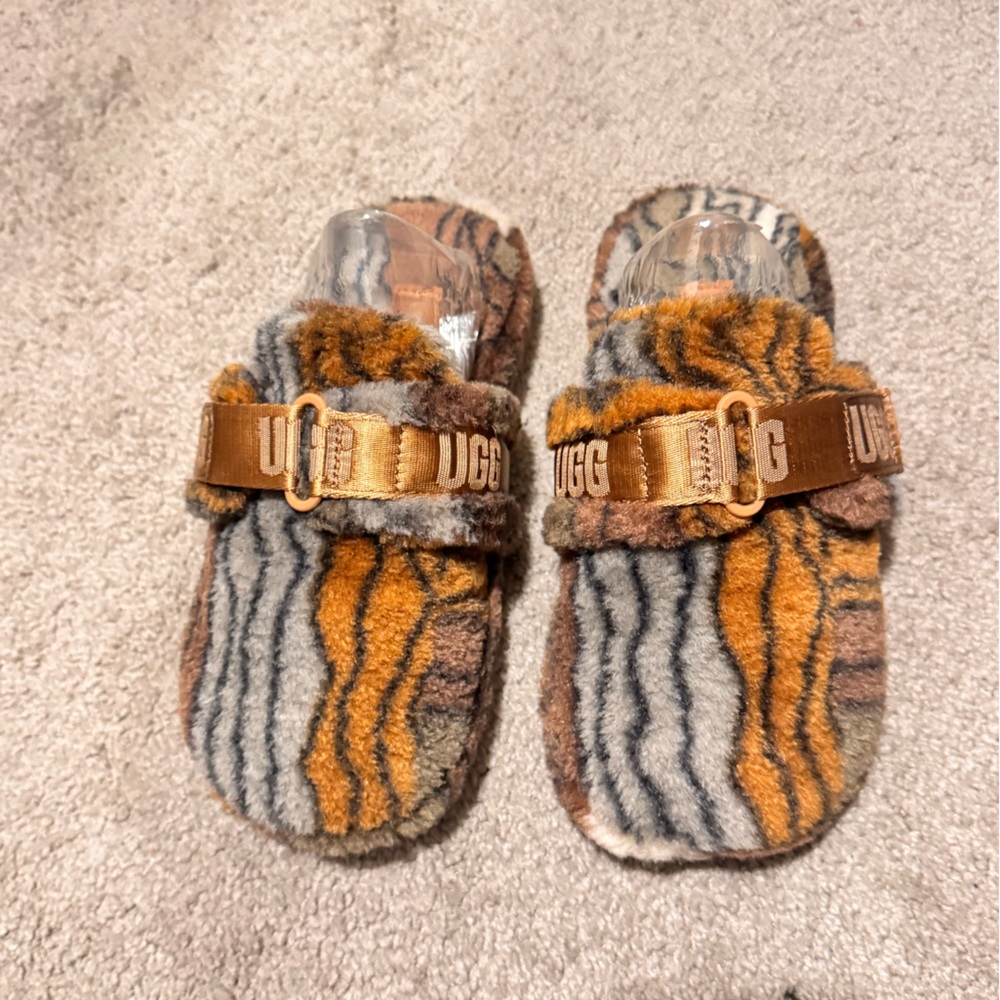 UGG Multicolor Fuzzy Slippers